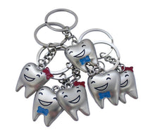 Load image into Gallery viewer, BADER Metal Molar Shaped Tooth Keychain, 20 per pack