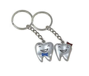 BADER Metal Molar Shaped Tooth Keychain, 20 per pack