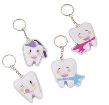Load image into Gallery viewer, Light Up Tooth Shaped Keychain, Assorted, 20 Per Pack