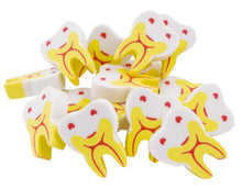 Load image into Gallery viewer, Tooth Shaped Eraser, Dual Sided, Yellow and White, 20 Per Pack