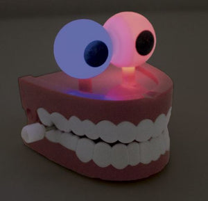 Wind-Up Teeth With Glowing and Flashing Eyes, 20 Per Pack