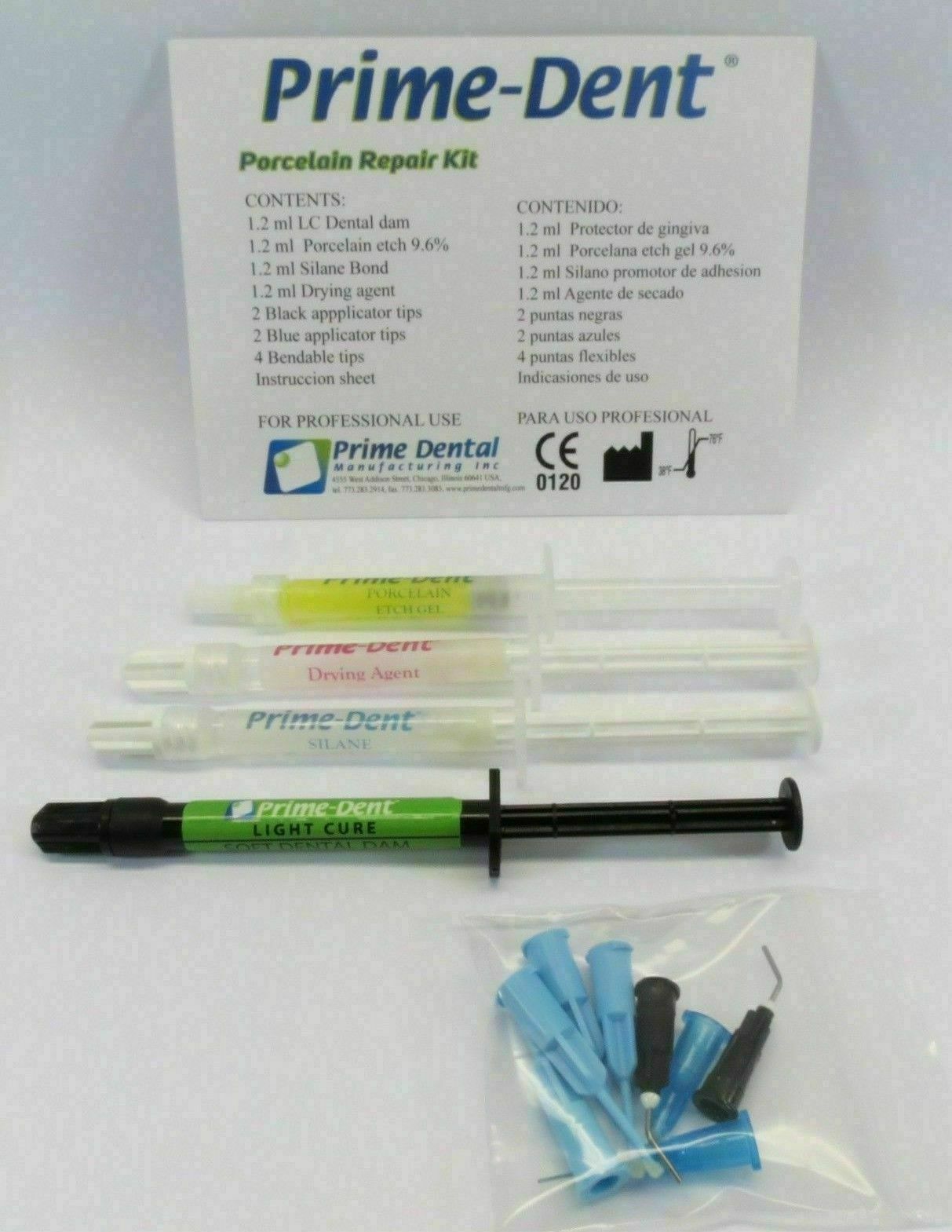 Dental Porcelain Primer Repair Kit DEN LINK Bonding Light Cure Adhesive  System