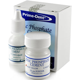 Prime-Dent Zinc Phosphate Cement, a very high strength permanent cement, light