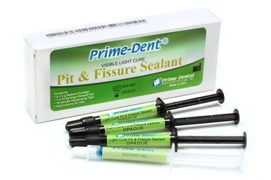 Pit and Fissure Sealant Kit 3 x 1.5g sealant syringes, 1.2ml etchant gel syringe, accessories and IFU OPAQUE 007-023